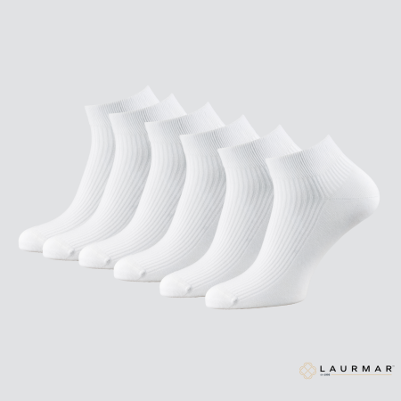 Șosete ultrascurte unisex din bumbac pieptănat, fără cusătură, cu elastic lejer – set 6 perechi